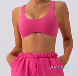 Traje de yoga Sujetador deportivo transpirable Cultivo a prueba de golpes Anti-sudor Fitness Top Mujeres sin costuras Push Up Deporte Gimnasio Entrenamiento Ropa interior suave