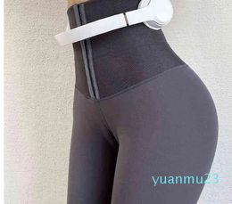 Yoga Outfit Corset Fitness Leggings Femmes Vêtements d'extérieur Formation Gym épais Veet Pantalon serré taille haute élastique contrôle du ventre Dro Dhiiu