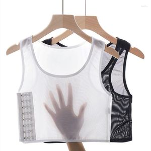 Yoga-outfit korset sportondergoed ademend dun gedeelte student onzichtbaar meisje gewikkeld borstbuis top krimp klein vest
