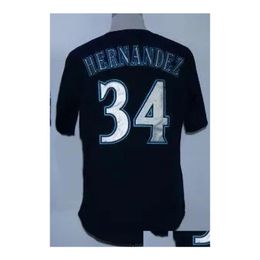 Traje de yoga Descuento 34 Hernandez Verde Azul Cosido Jersey Camisetas Tops 32 Walker Baseball Jerseys Moda para hombre 51 Wear Drop Delive Otqxe