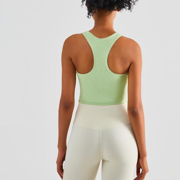 Traje de yoga Drib Ropa deportiva para mujeres Sujetador de gimnasio Top Fitness Chaleco para correr activo Ropa femenina Entrenamiento Soporte medio Venta al por mayor WX1488