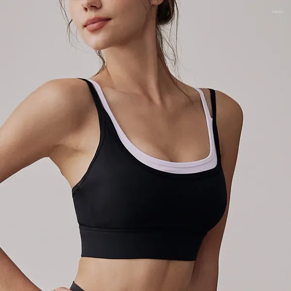 Yoga Outfit Energy Longline Soutien-gorge Sexy Rembourré Criss Cross Back Fitness Running Tops Sweat-wicking Medium Support Soutien-gorge d'entraînement avec logo