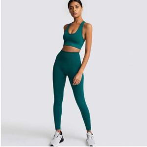 Yoga Outfit Ensemble Femme Yoga Set Femmes Lulu Outfits Fitness 2 Pièces Workout Vêtements Survêtement Poches Nude Leggings Gym Set Sportswear P230505