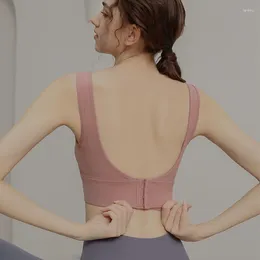 Yoga-outfit Zeer sterk sportondergoed uit één stuk voor dames Anti-hardloop tanktop verzameld niet op de slip-bh