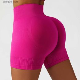 Yoga outfit hoge taille naadloze yoga leggings dames biker shorts solide push -up sportkleding workout hardloop gym panty yoga sport shorts t230421