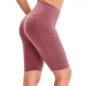 Yoga-outfit Indoor Activiteiten Gym Kleding 2022 Dames Solid High Taist Hip Stretch Onderbroek Running Fitness Shorts Leggings