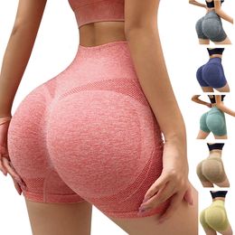 Yoga Outfit Lady Shorts Taille Haute Workout Fitness Lift Butt Femmes Gym Courir Pantalon Court Sportswear 230411