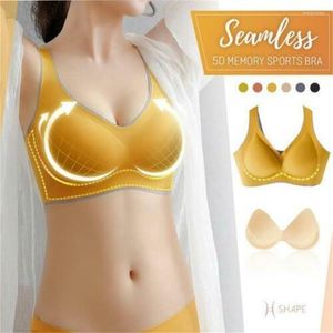 Tenue de Yoga soutien-gorge de sport en Latex sans couture léger mince haut de forme physique séchage rapide sur mesure femmes vêtements de sport gymnastique culture réglable pleine tasse