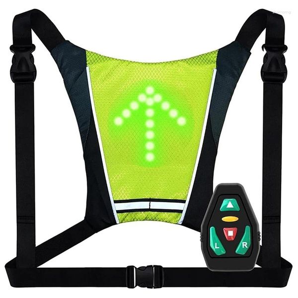 Traje de yoga LED Bike Gurn Signal Mackpack Señales de bicicleta de bicicleta Reflexión recargable reflectante con indicador de dirección