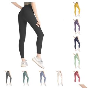 Yoga Outfit LL 2023 Lu Align Leggings Femmes Shorts Pantalons courts Tenues Lady Sports Dames Exercice Fitness Wear Filles Courir Gym SL Dhztu