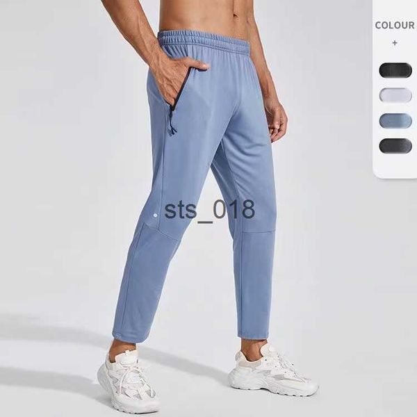 Yoga Outfit LL Hommes Jogger Long Pantalon Sport Yoga Outfit À Séchage Rapide Cordon Gym Poches Pantalons De Survêtement Pantalon Hommes Casual Taille Élastique Fitness 4 Couleurs T230228