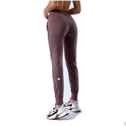 Tenue de yoga ll femmes neuvième pantalon push fitness leggings softs hauts hip lift élastique jogging décontracté 7 couleurs l2079 drop livraison dhjih