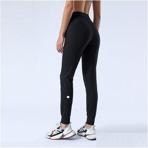 Yoga Outfit Ll Femmes Neuvième Push Fitness Leggings Doux Taille Haute Hip Lift Élastique Casual Jogging 7 Couleurs L2079 Drop Delivery Sports Dh2Rz