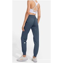 Yoga Outfit Ll-Ydk01 Pantalon d'entraînement Pantalon Femme Pantalon Lâche Neuvième Excerise Sport Gym Courir Casual Longue Cheville Pantalon Élastique Haute W Dhxpo