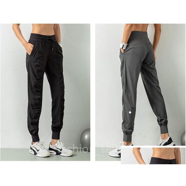 Yoga Outfit Ll-Ydk07 Pantalon d'entraînement Pantalon Femme Pantalon Lâche Neuvième Excerise Sport Gym Courir Casual Longue Cheville Pantalon Élastique Haute W Otsku