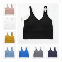 Yoga outfit lu-20 U Type Back Align Débardeurs Vêtements de sport Femmes Casual Running Nude Tight Sports Bra Fitness Beaux sous-vêtements V289T