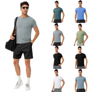 Yoga -outfit LU Running Shirts Compressie Sportpakketten Fiess Gym voetbal Man Jersey Sportswear Snel droge sport T -top LL Mans -2147483648