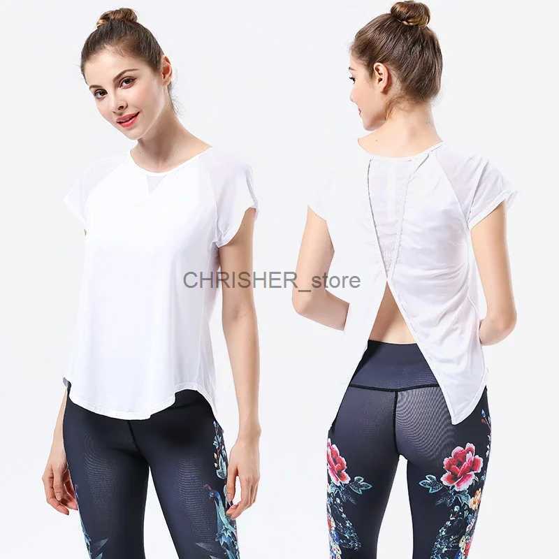 Yoga outfit Lu Spring/Summer Yoga Wear Women's Short Sleeved Slant Gym Sports Quick-Torking Top Workout Clothing Topl231221