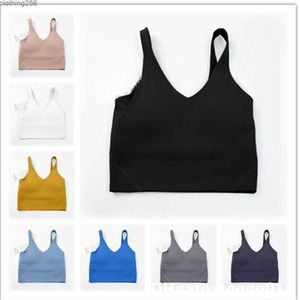 Yoga tenue lu Type Retour Débardeurs Gym Vêtements Femmes Casual Running Nude Serré Sport Soutien-Gorge Fitness Belle Sous-Vêtements Gilet Chemise