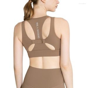 Yoga Outfit Mys Sports Sous-vêtements Femme Hollow Out Intégré Back Fitness Soutien-gorge High Suport Impact Push-up Élastique Gym Débardeur