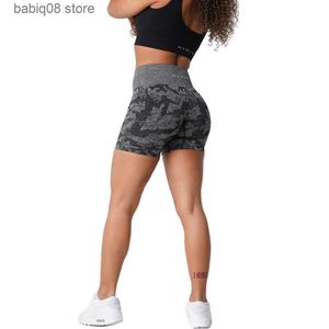 Yoga -outfit nvgtn camo naadloze shorts t230421