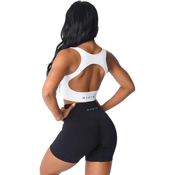 Yoga Outfit NVGTN Eclipse Soutien-gorge sans couture Spandex Top Femme Fitness Élastique Respirant Amélioration de la poitrine Loisirs Sports Sous-vêtements 231017