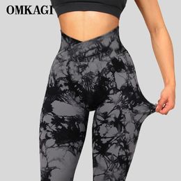 Yoga Outfit OMKAGI Fitness Legging Vrouw Push Up Workout Sport Booty Legging Scrunch Butt Vrouwelijke Gym Naadloze Broek 231010