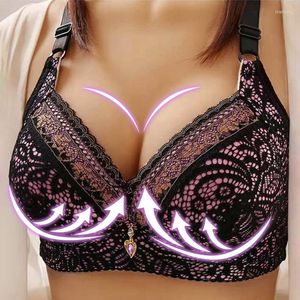 Yoga -outfit plus size kanten bh -vrouwen sexy bralette crop top ondergoed ondergoed push up underwired vrouwelijke lingerie grote brassiere b c cup