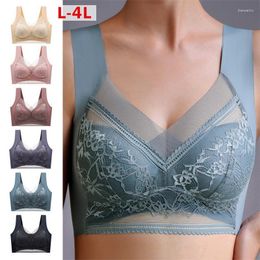 Conjunto de Yoga, Sujetador deportivo de realce, sujetadores de encaje para mujer, ropa interior sin costuras de talla grande, Bralette corto de noche, chaleco, lencería Sexy para Fitness