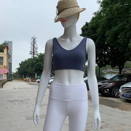 Yoga Outfit QUMOR Mesh Couture Sous-vêtements de sport sans armatures en cours d'exécution respirant dos fitness gilet femmes