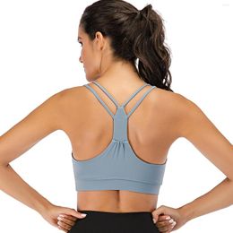 Yoga -outfit schep halslijn sport beha top dames ondergoed backless breatnable tops voor fitness -accessoires