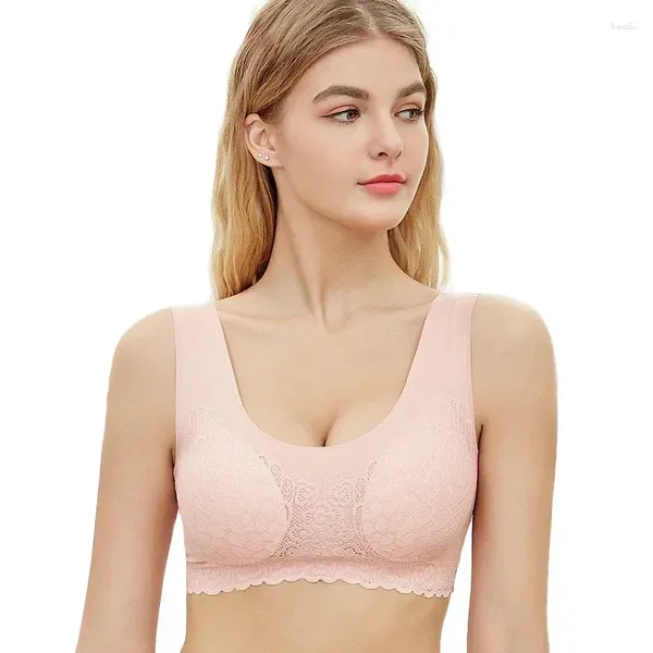 Tenue de yoga Bras sans couture pour femmes sous-vêtements BH Sexy Lace Brassiere Sport Bra