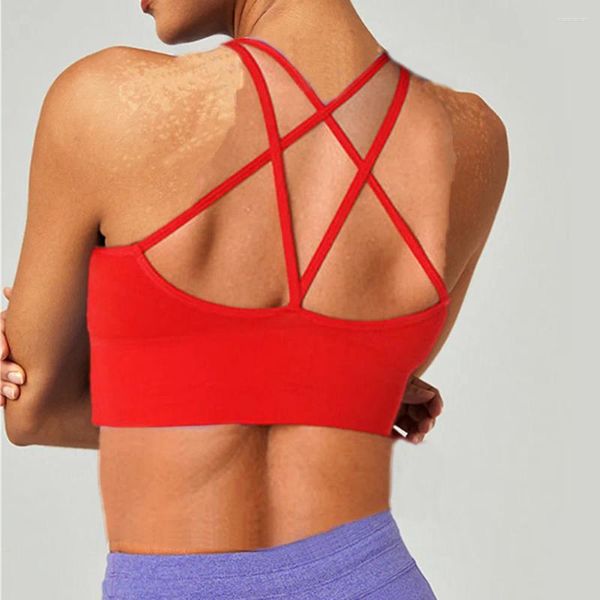 Traje de yoga sin costuras floreciente sujetador spandex top mujer fitness elástico transpirable aumento de pecho ocio deportes ropa interior