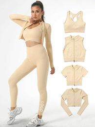 Yoga -outfit naadloze yoga sets dames gym kleren dragen sport outfits hoge taille push up leggings bovenste bh ba kit vrouwelijk fitness suit sportkleding p230504