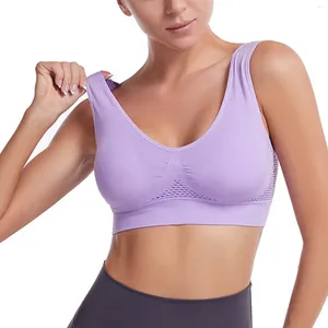 Traje de yoga Sexy inalámbrico sujetadores sin costuras para mujeres Top Bh Plus Tamaño Malla Grande Bralette Mujer Brasier Sujetador deportivo sin marco