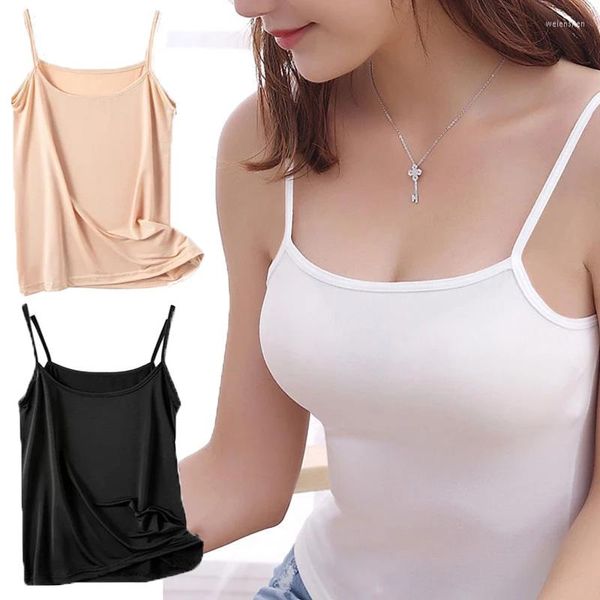 Yoga Outfit Sexy Femmes Sling Gilet Filles Sangle Coton Camisoles Crop Tops Dames Sans Manches Sport Fitness Base Mince Soutien-Gorge