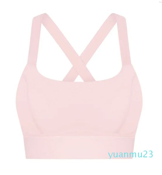 Tenue de yoga Couleur solide Fitness Fitness Bra Soft Sport Tank High Strength Top Training Jog Back Backle Fistaning Chitle Pad