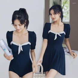 Yoga-outfit Split tweedelig zwempak Vrouw Ins Super Fairy Conservatieve Koreaanse cover Belly was dunne lente badmode