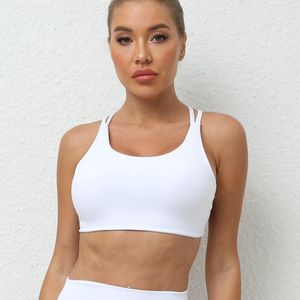 Traje de yoga Sujetador deportivo para mujeres Bralette Crop Top Ropa interior blanca para niña joven Fitness sexy Gimnasio Ropa deportiva Ropa de entrenamiento y ejercicio