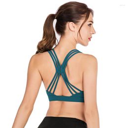 Yoga Outfit Sports Bras Grande Taille Push Up Soutien-Gorge Dos Nu Gym Entraînement Solide Débardeur Active Wear Femmes High Impact Crop Tops Sportswear