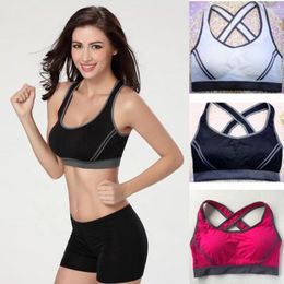 Yoga outfit sportkleding fitness lopende vest jogging bh gevulde ondergoed tennis top sportschool kleding accessoires