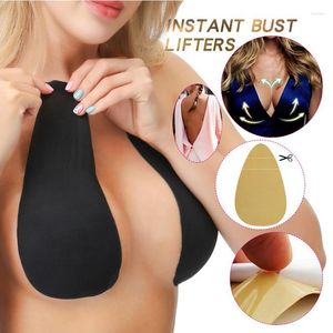 Yoga -outfit strapless push -up sport bh top zelf adhesieve tepel borstpasta's bedekken herbruikbare siliconen comfort lingerie femme bralette