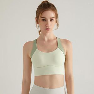 Yoga Outfit Summer Femmes Sports Soutien-gorge Courir Débardeur Antichoc Sous-vêtement confortable