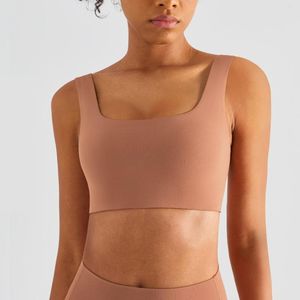 Yoga-outfit top high-end super zachte naakt kleur lycra bh gym fashion vest-stijl mooie rug sport ondergoed dames solid