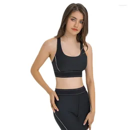 Yoga-outfit Robuuste trein-bh met U-hals Push-up Ontworpen voor training Hoge sterkte ondersteuning Sport-bh's Verstelbare band Fitness-top