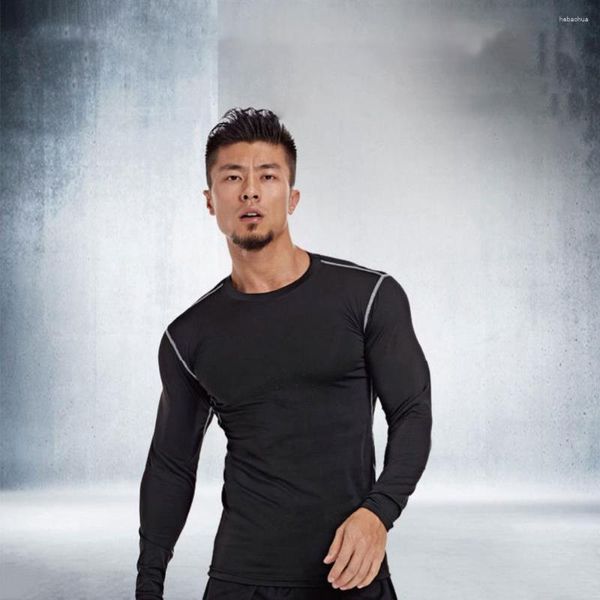 Tenue de yoga Entraînement serré Séchage rapide Sweat à manches longues Sports Running Basketball Vêtements de fitness pour hommes Football Bon gilet Pro