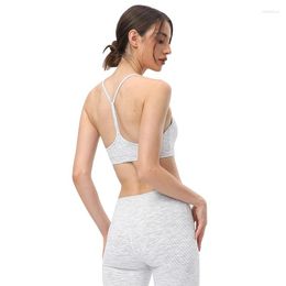 Yoga -outfit Vest Sport Sports Y -Type Ondergoed Fitness Running Runde -Proof Bar Beautiful Strap Chest Pad Backless Style