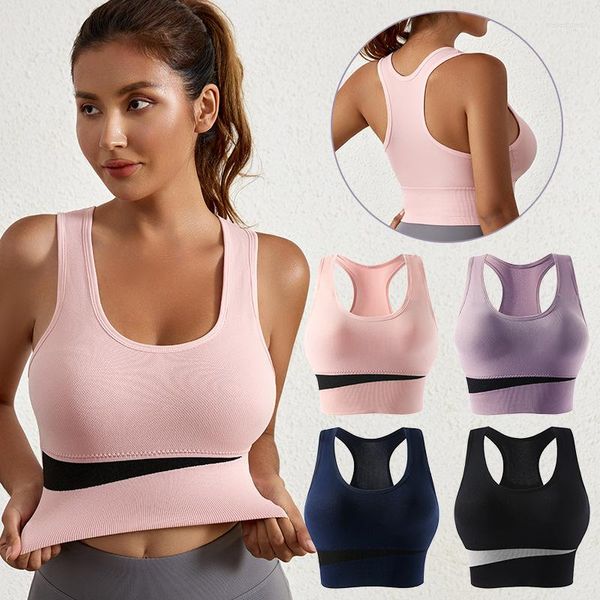 Tenue de yoga femmes soutien-gorge sans couture sous-vêtements poitrine sommeil sport gilet grande taille haut Nylon Bralette pour les femmes