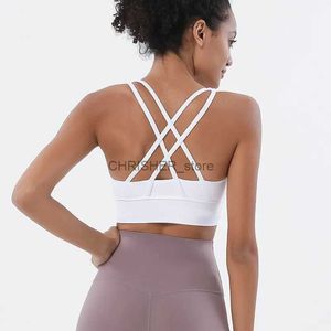 Tenue de yoga Women Fitness Fitness Yoga Bras Race Back Sports Bras Nylon Top Women Bra Sexy Breathable Souswear for Women Gyml231221