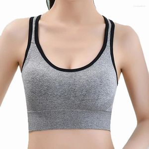 Tenue de yoga Femmes High Support Sports Bra sous-vêtements pour la gym Fitness Breatchable Rassemblement de coups de sport de course à pied Dames de sport